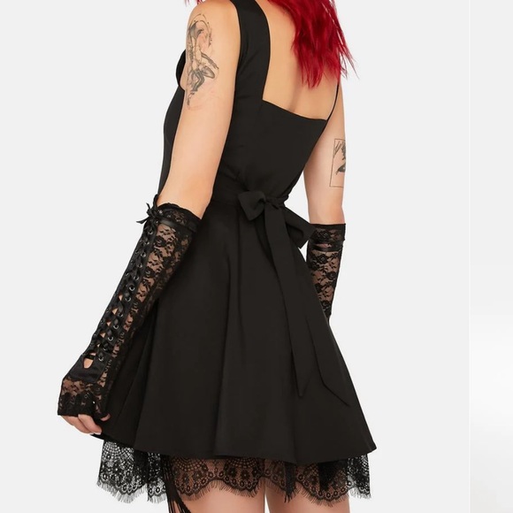 Dark In Love Gothic Punk Academy Doll Strap Dress S - Picture 2 of 2